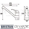 Bristan Java Dual Flow Easyfit Sink Mixer Tap Dimensions